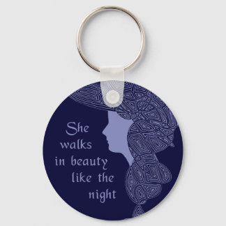 She Walks in Beauty Keychain