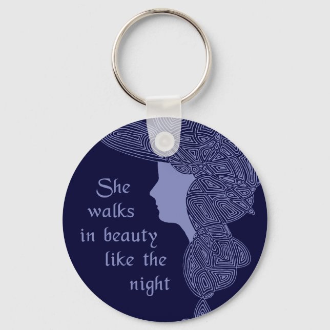 She Walks in Beauty Keychain (Front)