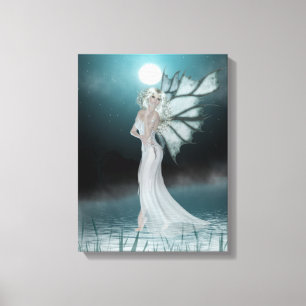 She Walks on Water Wrapped Canvas Print