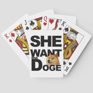 She want the Doge Poker Cards