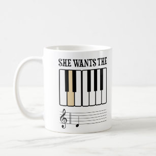 She Wants the D Piano Music Coffee Mug