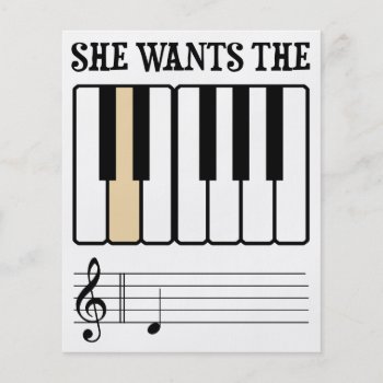 She Wants The D Piano Music Flyer by The_Shirt_Yurt at Zazzle