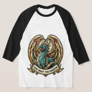 She wants the Dragon Stain Glass Design T-Shirt