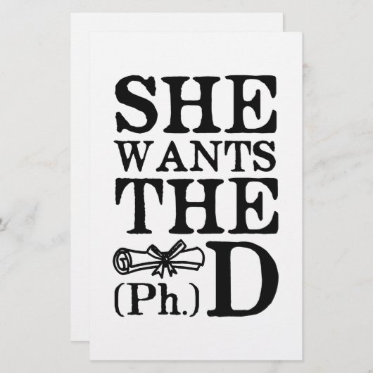 She Wants the PhD (Front/Back)