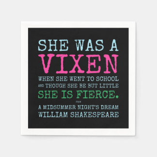 SHE WAS A VIXEN Cocktail Napkins