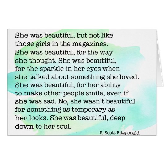 She Was Beautiful Cards (Front Horizontal)