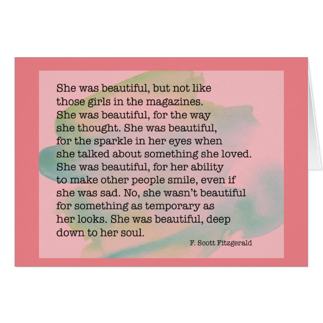 She Was Beautiful Cards (Front Horizontal)
