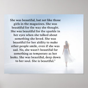 She was beautiful === F.Scott Fitzgerald  quote Poster