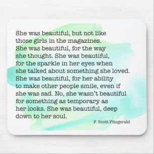 She Was Beautiful Mouse Pad