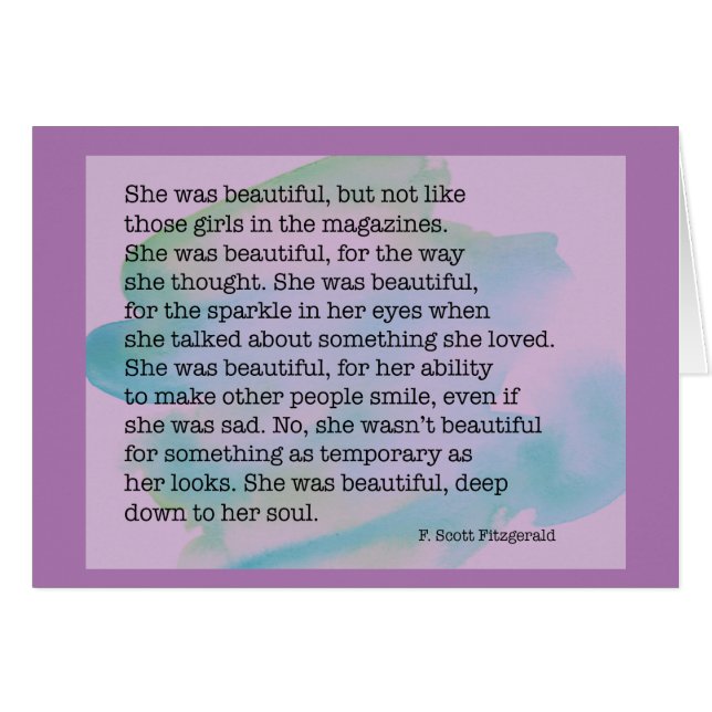 She Was Beautiful Purple Edition Cards (Front Horizontal)