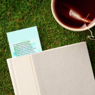 She Was Beautiful Teal Edition Bookmarks