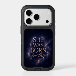 She Was Born For This - Dark Aesthetic Quote iPhone 17 Pro Case