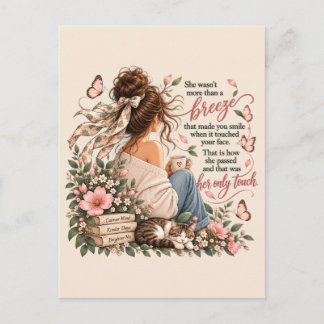 She Was More Than A Breeze Cozy Literary Quote Postcard