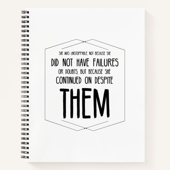 She was unstoppable not because did not have notebook (Front)