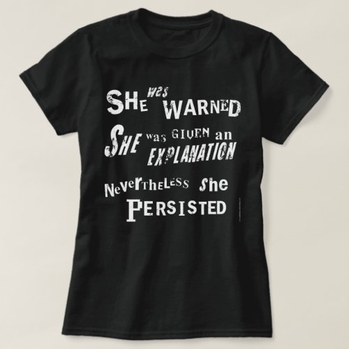 She Was Warned Feminist Dark T_Shirt
