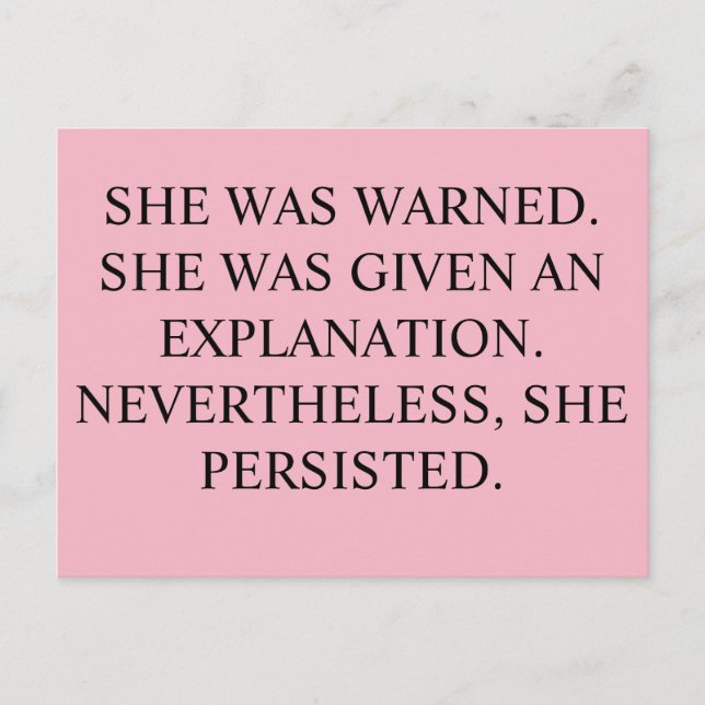 She Was Warned, Postcard (Front)