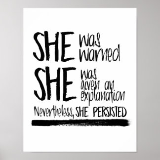 She was warned -- poster