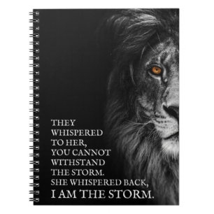She Whispered Back I Am The Storm Notebook