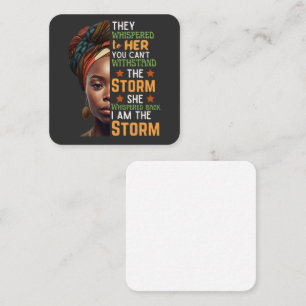 She Whispered Back I Am The Storm Strong Woman Note Card