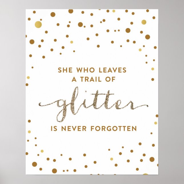 She Who Leaves A Trail of Glitter - Nursery Print (Front)