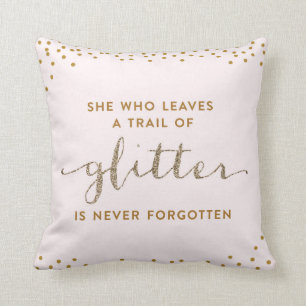 She Who Leaves A Trail of Glitter - Throw Pillow