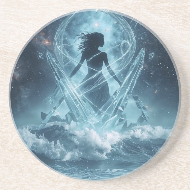 She Who Rises from the Crystal Sea Coaster (Front)