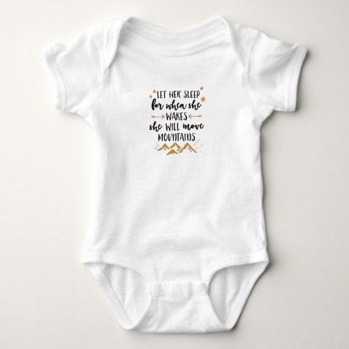 She Will Move Mountains Baby Jersey Bodysuit