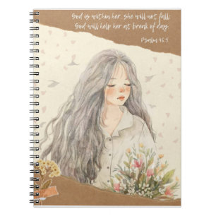 She will not Fall Vintage Themed Notebook