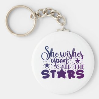 She Wishes Upon All The Stars Keychain