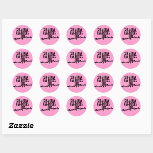 She Woman Man Hater's Club Classic Round Sticker Zazzle