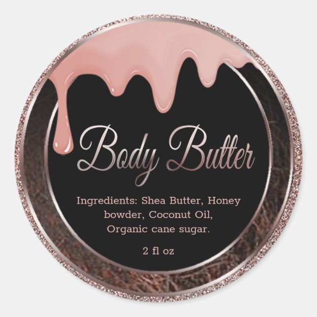 Shea Body Butter classic round sticker (Front)