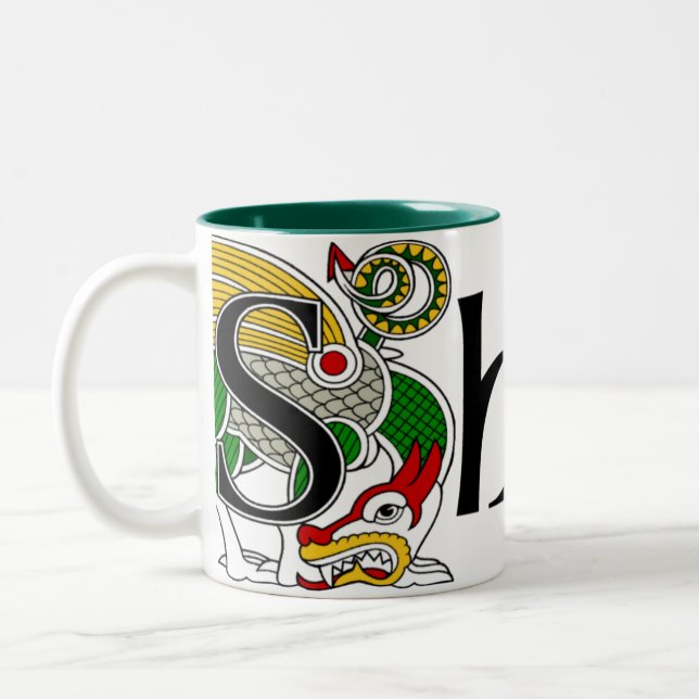 Shea Celtic Dragon Mug (Left)