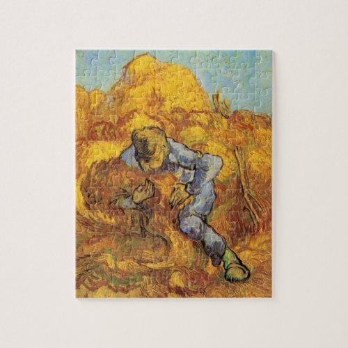 Sheaf Binder after Millet by Vincent van Gogh Jigsaw Puzzle
