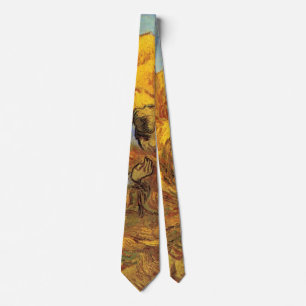 Sheaf Binder (after Millet) by Vincent van Gogh Neck Tie