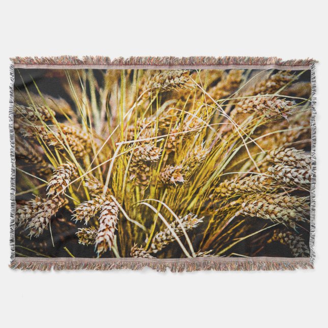 Sheaf Of Wheat - Thank You Throw Blanket (Front)