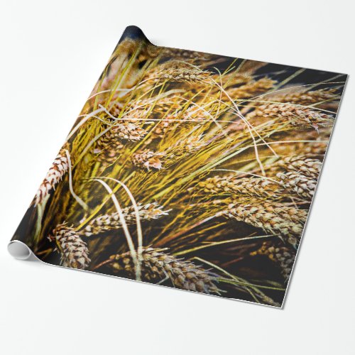 Sheaf Of Wheat _ Thank You Wrapping Paper