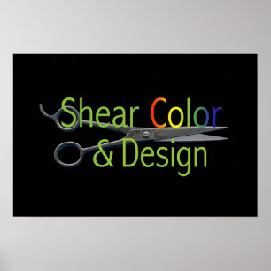 Shear Color & Design Logo Poster