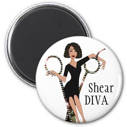 Shear DIVA African American Diva Magnet