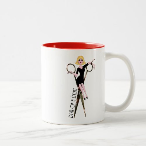 Shear DIVA _ Hair Stylist DIVA Two_Tone Coffee Mug