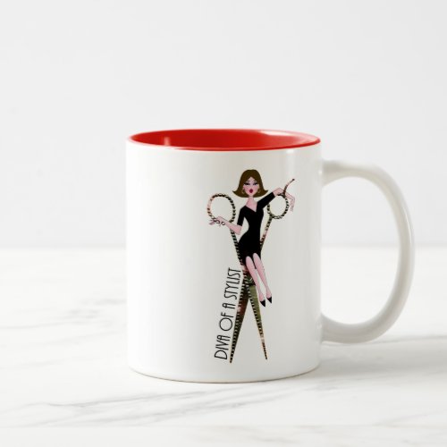 Shear DIVA _ Hair Stylist DIVA Two_Tone Coffee Mug