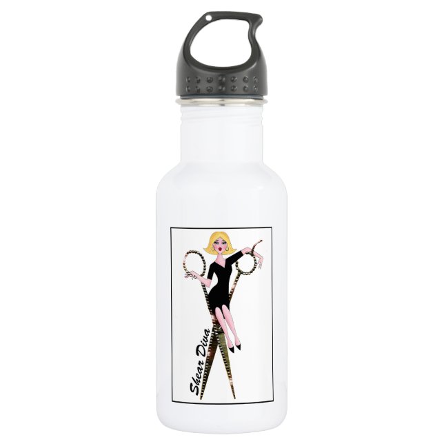 Shear DIVA - Hair Stylist DIVA Water Bottle (Front)