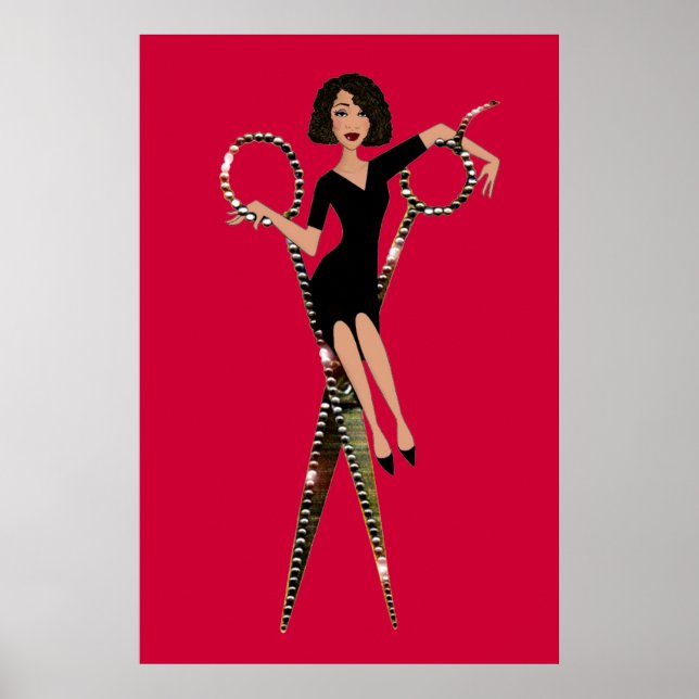 "Shear Diva" /Wth Bckgr Color Poster (Front)