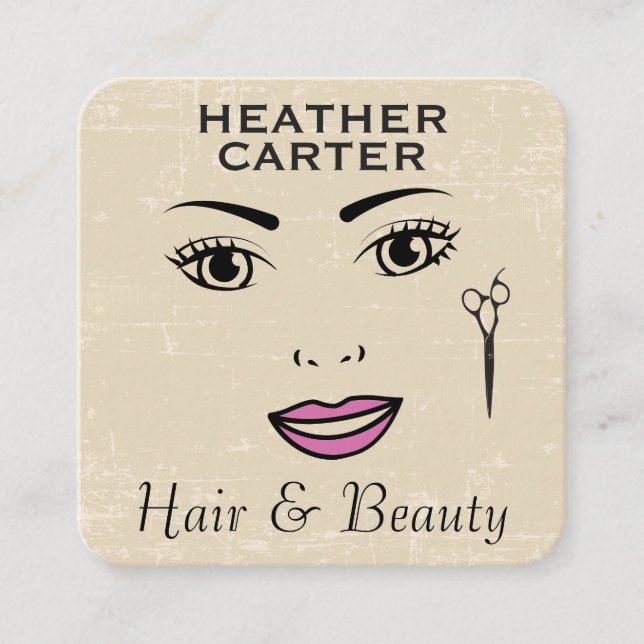 Shear Modern Rustic Hair Beauty | Stylist Appointment Card (Front)