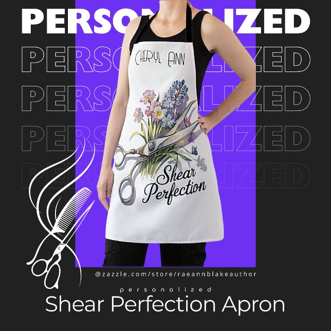 Shear Perfection Hairstylist Personalized Apron (Creator Uploaded)