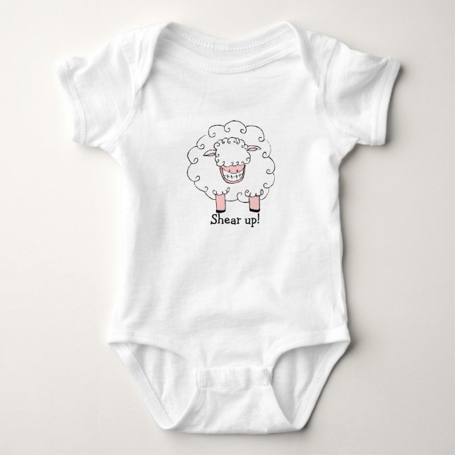 Shear Up! Baby Tee (Front)