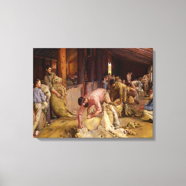 Shearing the Rams, 1890 by Tom Roberts Canvas Print (Front)