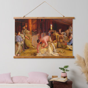 Shearing the Rams Tom Roberts 1890 Hanging Tapestry