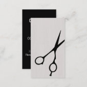 Shears Barber/Cosmetologist Business Card (Black) (Front/Back)