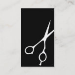 Shears Barber/cosmetologist Business Card (black) at Zazzle