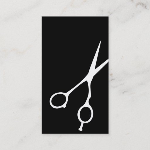 Customizable Shears Barber/Cosmetologist Business Card (Black)